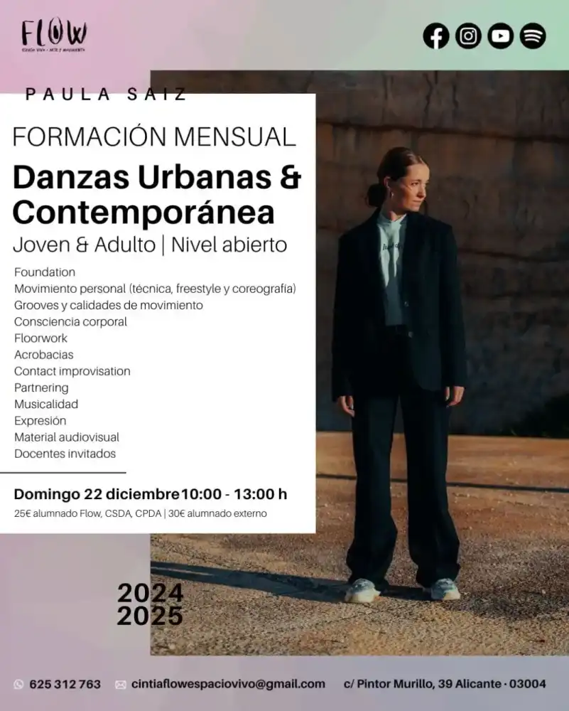 Danzas urbanas & Contemporánea con Paula Saiz