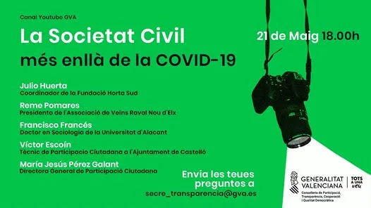 Debat Online: La Societat Civil més enllà de la Covid-19