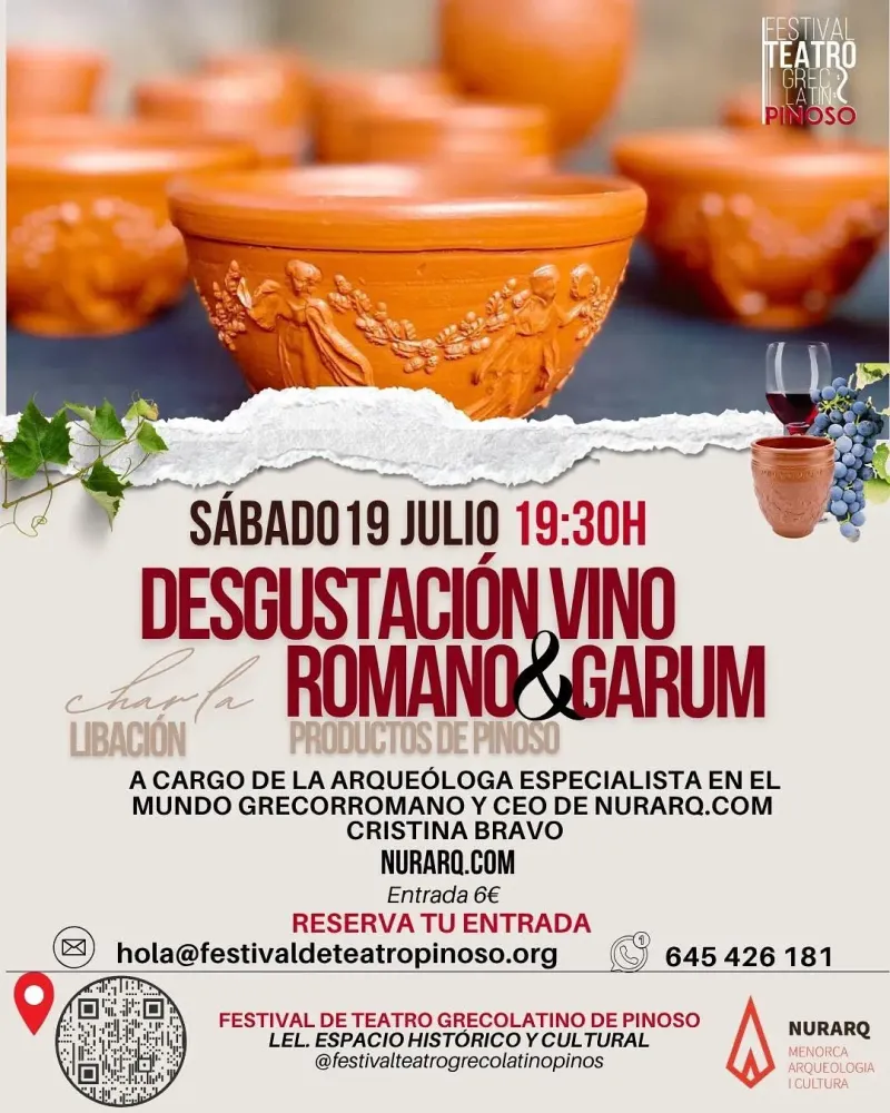 Degustación vino romano & Garum ► Festival de Teatro Grecolatino Pinoso