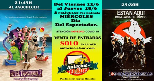 Del 12 al 18 de de Junio Auto Cine El Sur