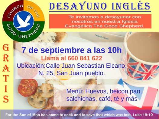 DESAYUNO INGLES (Gratuita) / Free ENGLISH BREAKFAST in San Juan