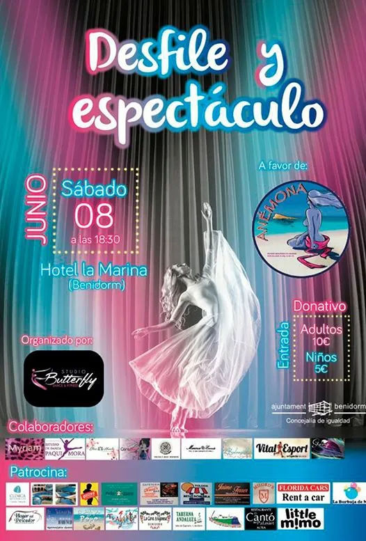 Desfile y espectáculo benéfico en Benidorm