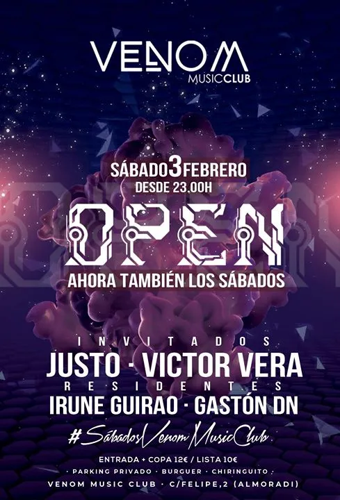 Dj Justo, Victor Vera en Venom Music Club