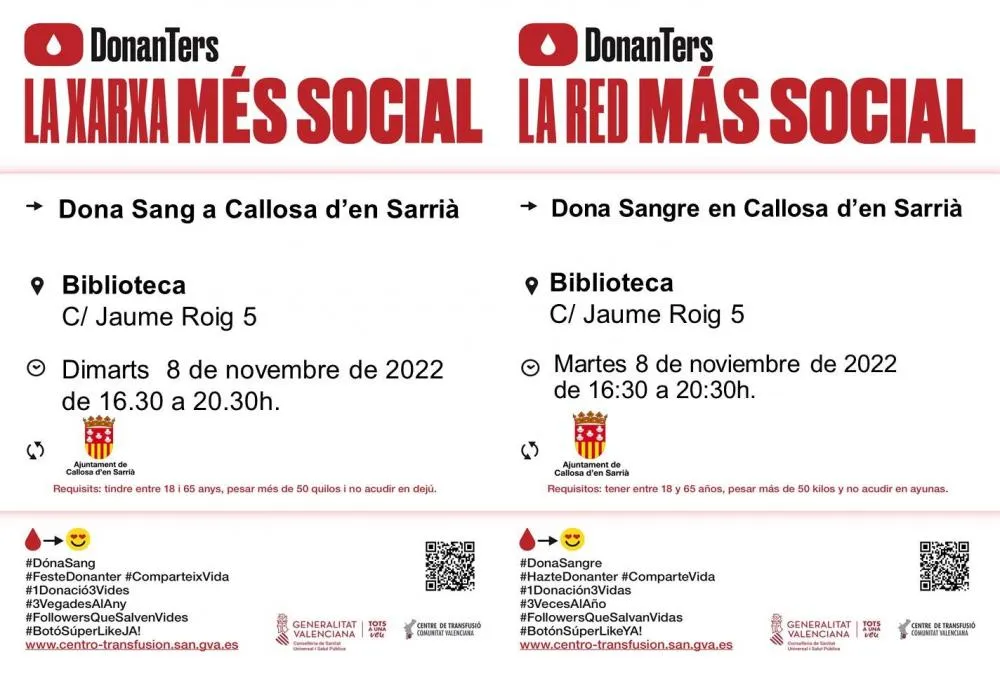 Donació de Sang / Donación de Sangre