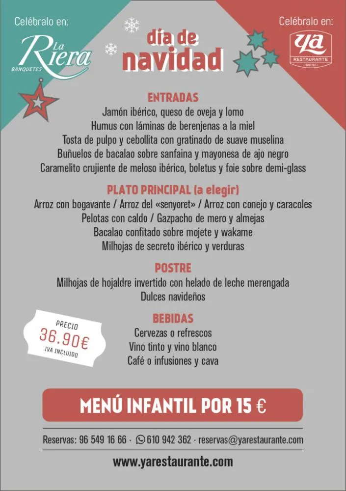 Día de Navidad en Restaurante Ya
