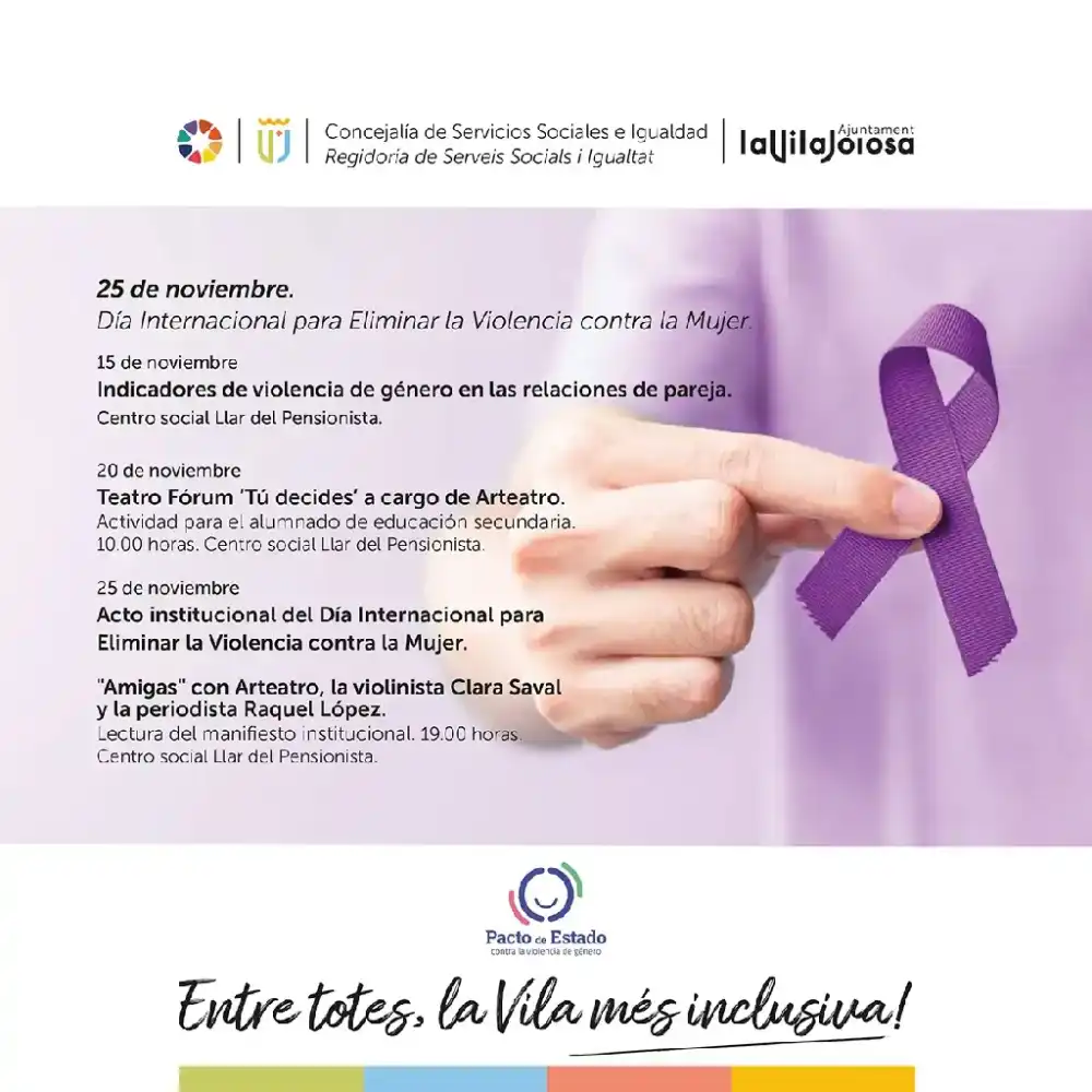 Día Internacional contra la Violencia de Género Villajoyosa