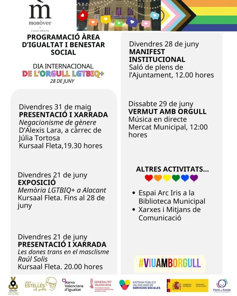 Día Internacional de l'Orgull LGTBIQ+ Monóvar 2024