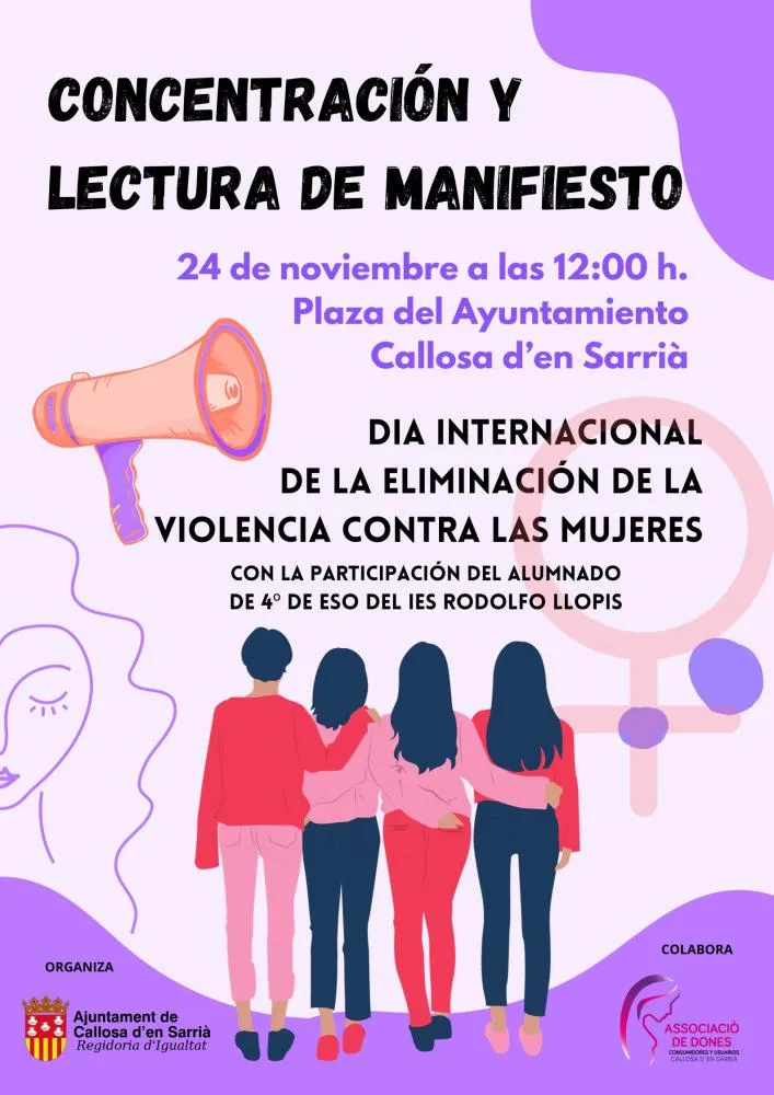 Día Internacional de la Eliminación de la Violencia contra la Mujer Callosa de Ensarriá 2023