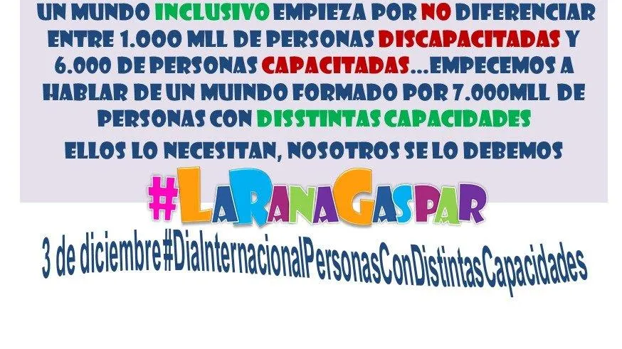 Día internacional de las personas discapacitadas