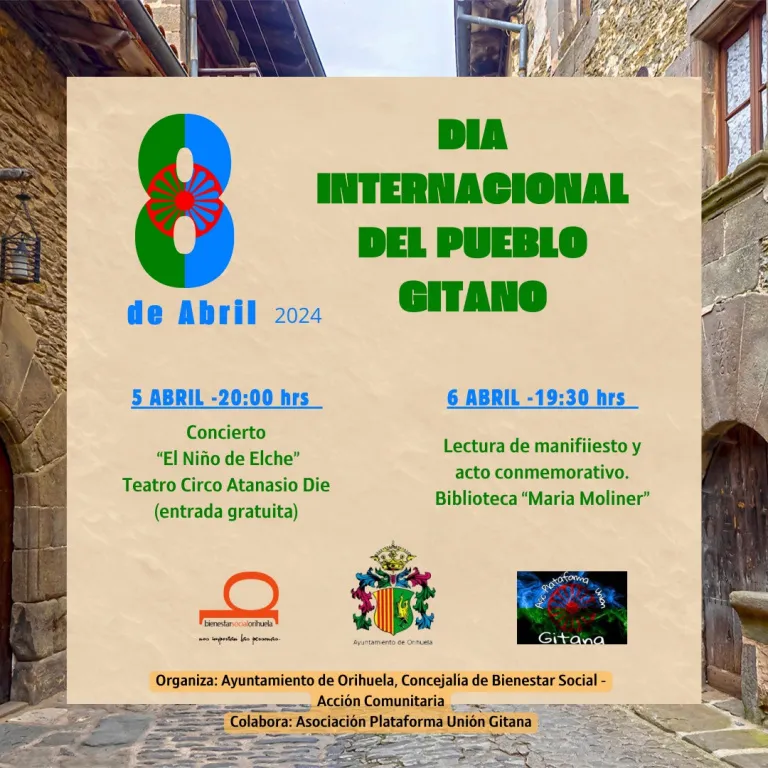 Día Internacional del Pueblo Gitano Orihuela - concierto de "Niño del Elche"