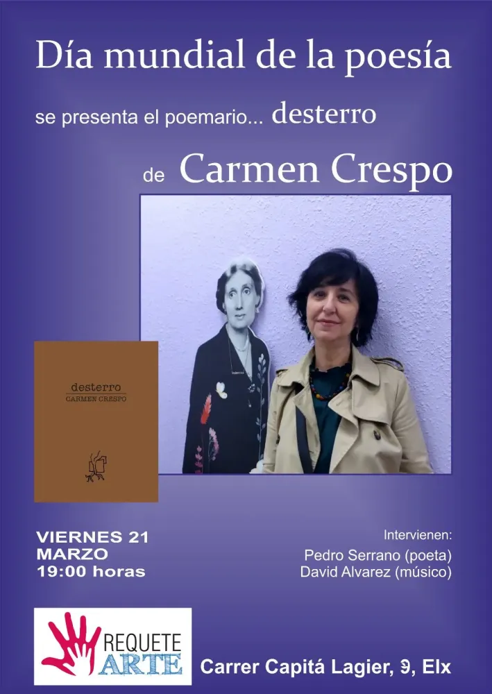 Día Mundial de la Poesía - Poemario Carmen Crespo "desterro"
