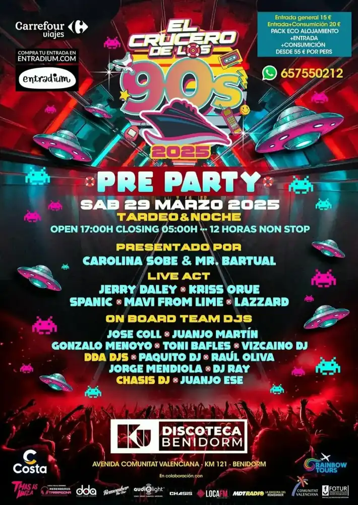 El Crucero de los 90s 2025 Pre Party Remember