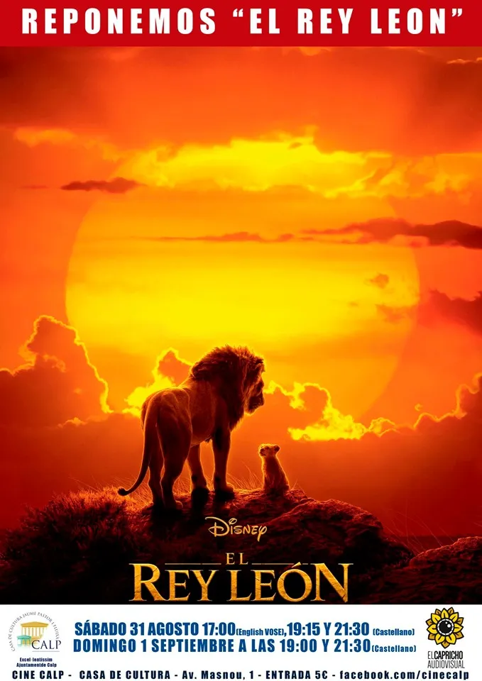 El Rey León - Cine de verano en Calpe