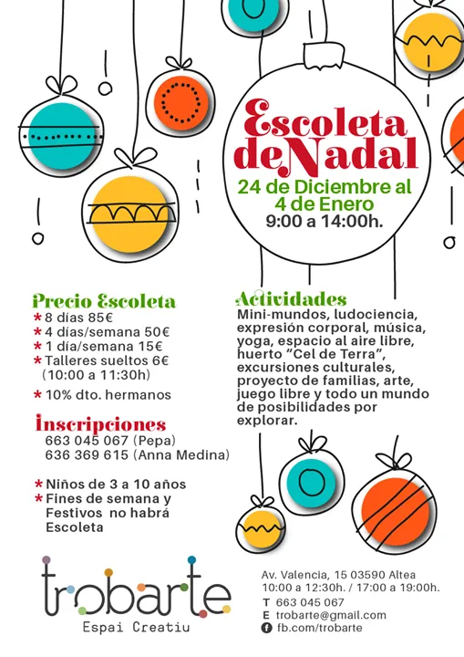 Escoleta de Nadal en Trobarte