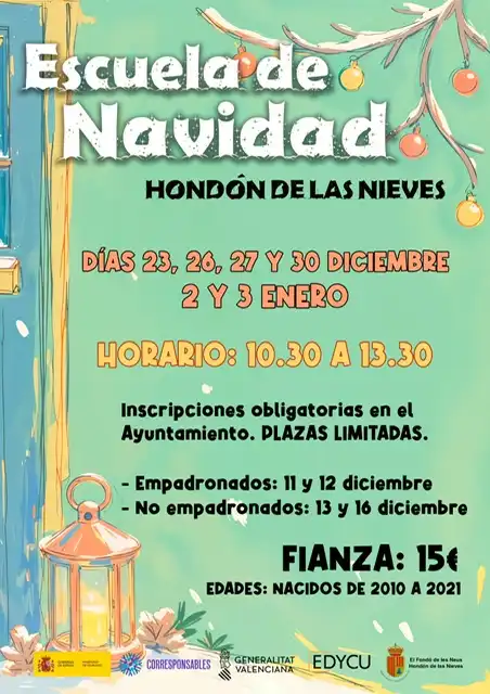 Escuela de Navidad Hondón de las Nieves 2024