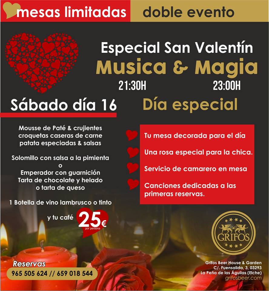 Especial San Valentín Música y Mágia en Elche
