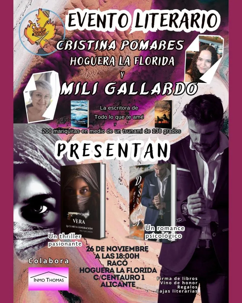 Evento literario con Cristina Pomares y Mili Gallardo