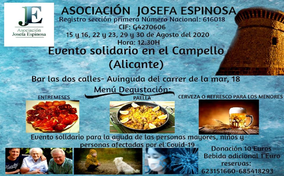 Evento solidario El Campello Asociación Josefa Espinosa