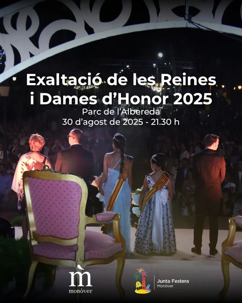 Exaltación de las Reinas y Damas de Honor Monóvar 2025