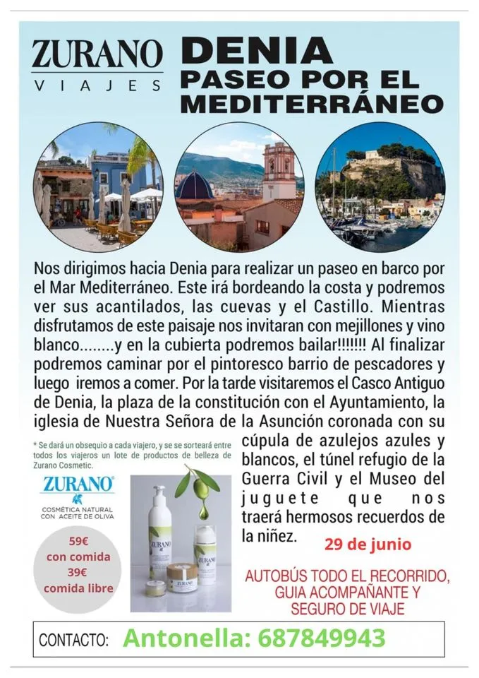 Excursión a Denia con Paseo Barco y Degustación de Mejillones