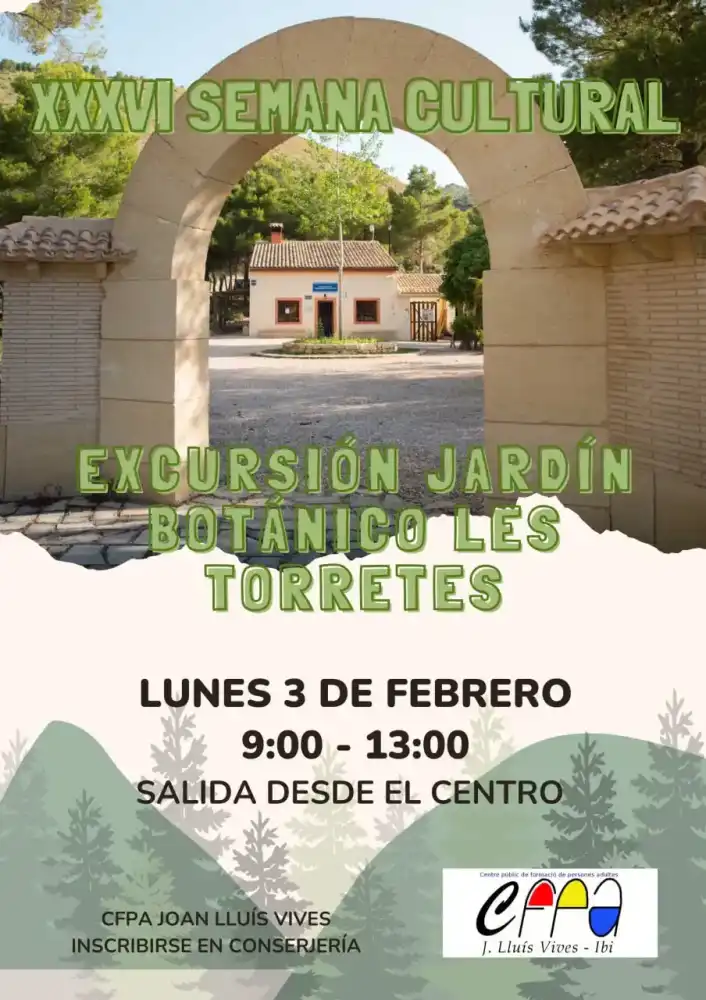 Excursión Jardín Botánico Les Torretes ► Semana Cultural "Res a Pedre, molt a guanyar" 2025