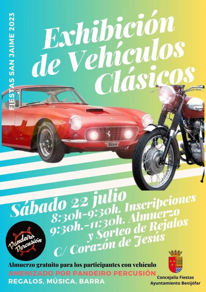 Exhibición de vehículos clásicos fiestas San Jaime 2023