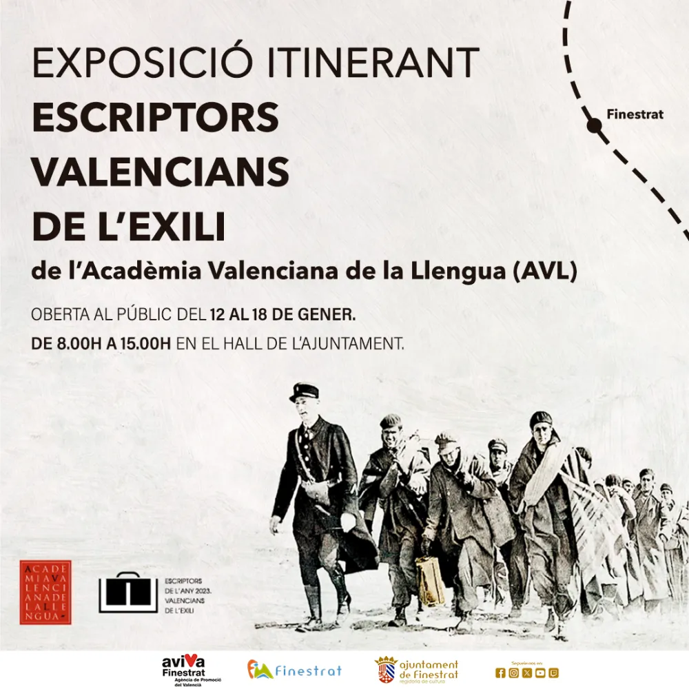 Exposición Escriptors valencians de lexili de la Acadèmia Valenciana de la Llengua (Avl).