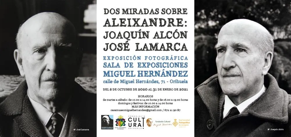 Exposición fotográfica sobre Vicente Aleixandre en la sala del Rincón Hernandiano