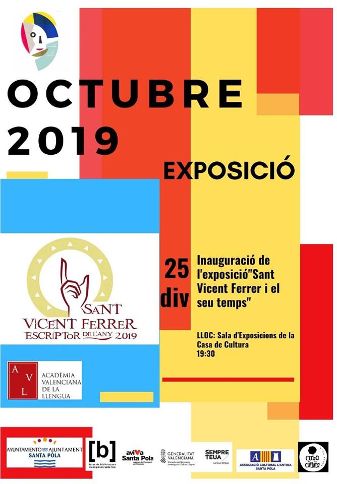 Exposición Sant Vicent Ferrer i el seu temps  Escriptor de lany 2019