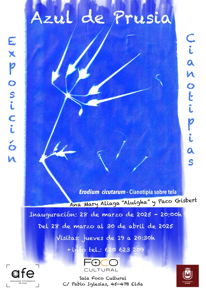 Exposición sobre Cianotipias titulado "Azul de Prusia"