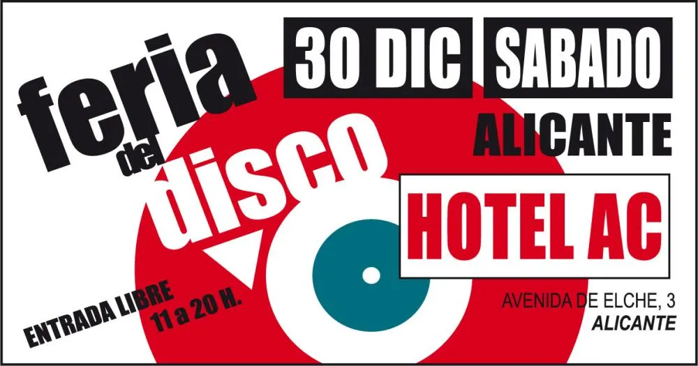 Feria del Disco Alicante sábado 30 Diciembre