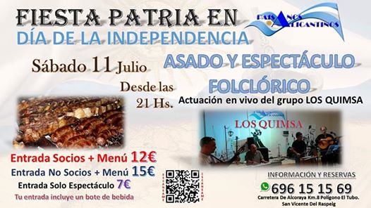 Festejo Por El día De la Independencia Argentina en San Vicente del Raspeig