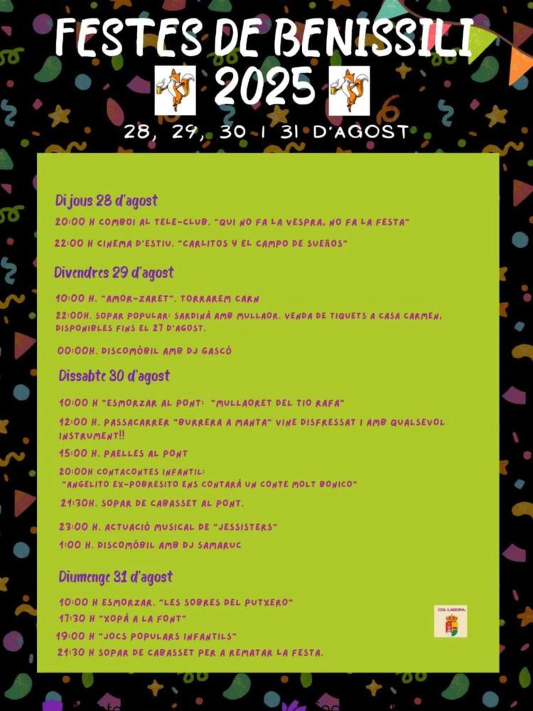 Festes de Benissili 2025