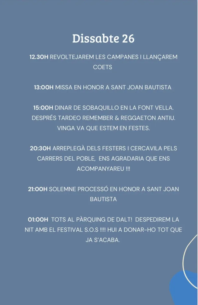 Festes Sant Joan Beniardá 2025