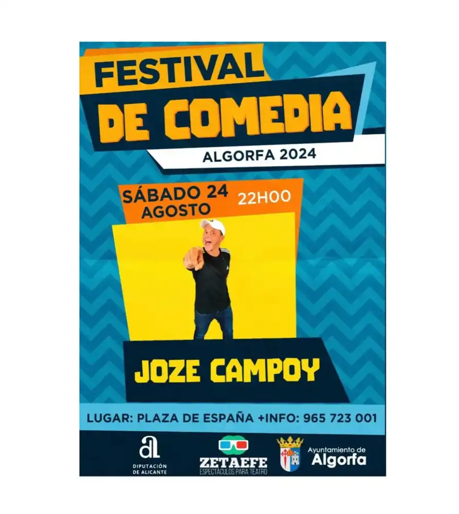 Festival de comedia Algorfa 2024 con Joze Campoy