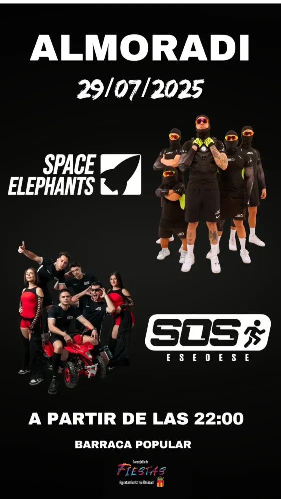 Festival Space Elephants y S.O.S ► Almoradí Feria y Fiestas 2025