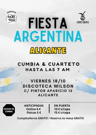 Fiesta Argentina en Alicante | Cumbia & Cuarteto