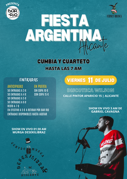 Fiesta Argentina en Alicante Cumbia & Cuarteto