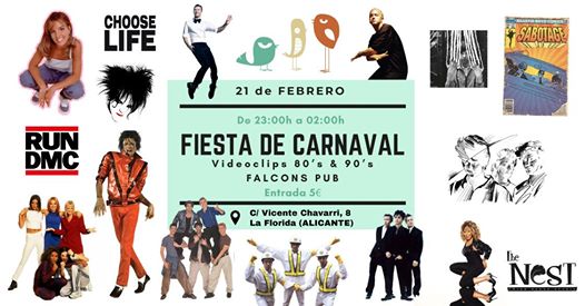Fiesta de Carnaval Videoclips 80s y 90s en Falcons