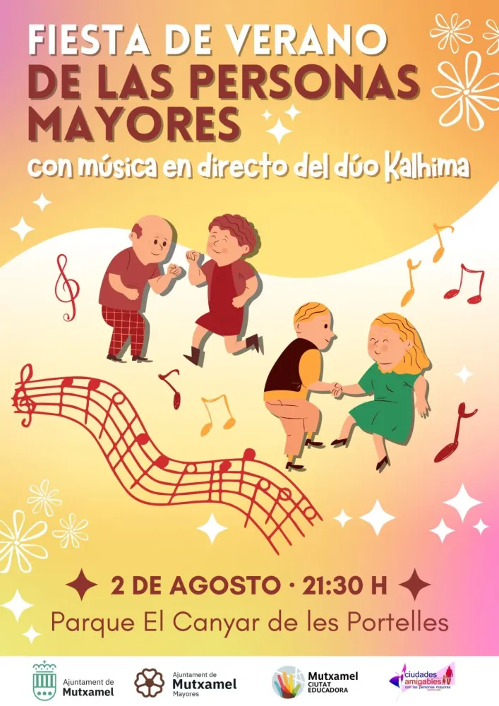 Fiesta de verano de las personas mayores