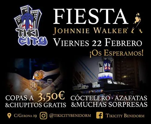 Fiesta Johnnie Walker en Benidorm