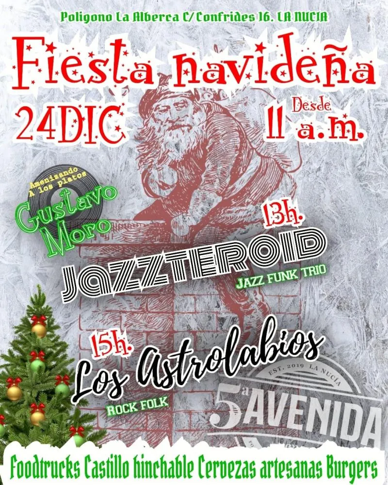 Fiesta navideña Jazzteroid, Los Astrolabios y DJ Gustavo Moro