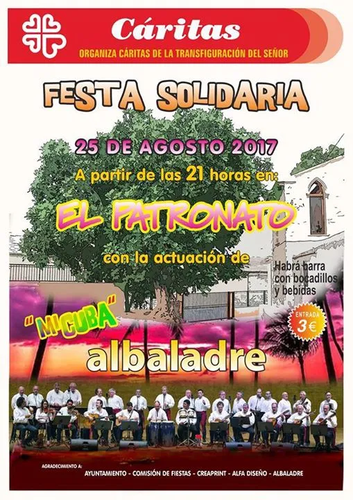 Fiesta Solidaria El Patronato con actuación de "Mi Cuba Albaladre"