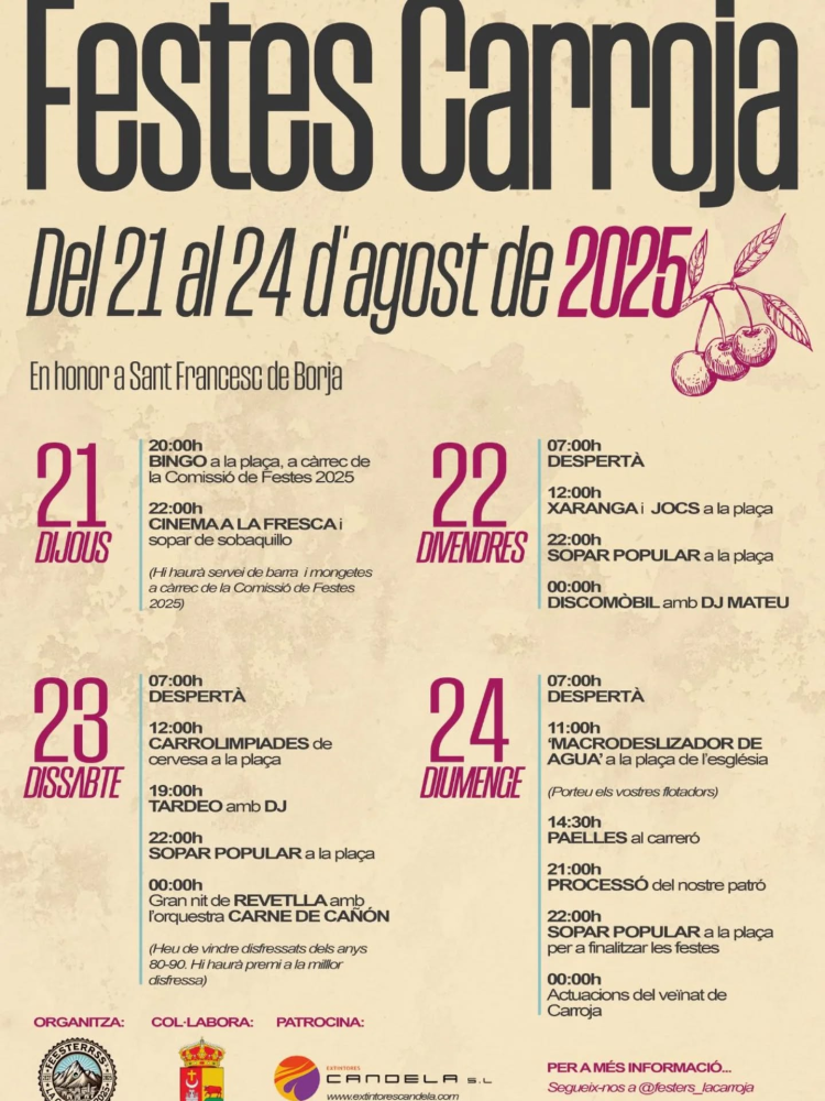 Fiestas de La Carroja 2025