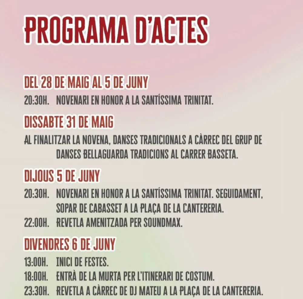Fiestas de la Santíssima Trinitat - Altea 2025