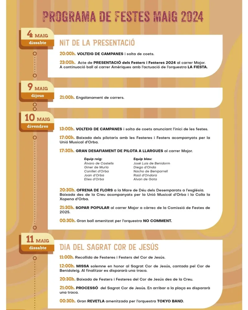 Fiestas de Mayo de Orba 2024 4-11 junio 2024