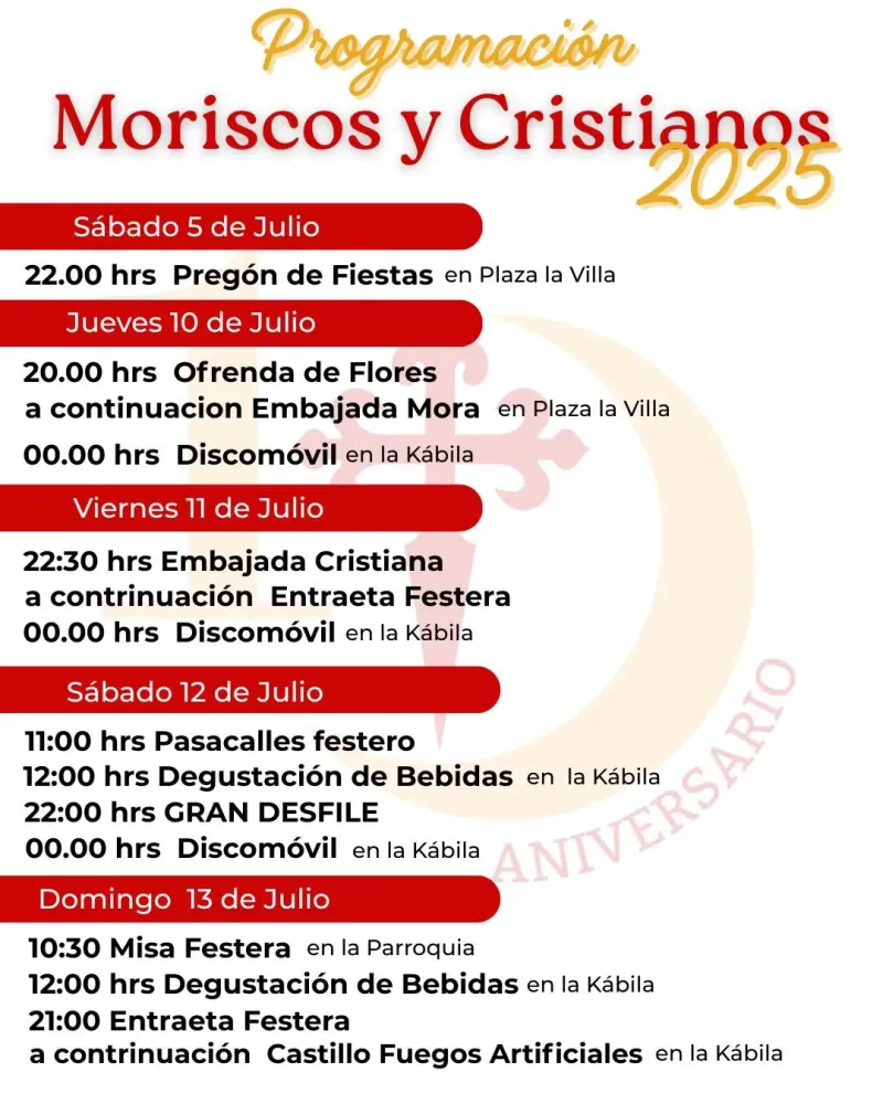 Fiestas de Moriscos y Cristianos Hondón de las Nieves 2025