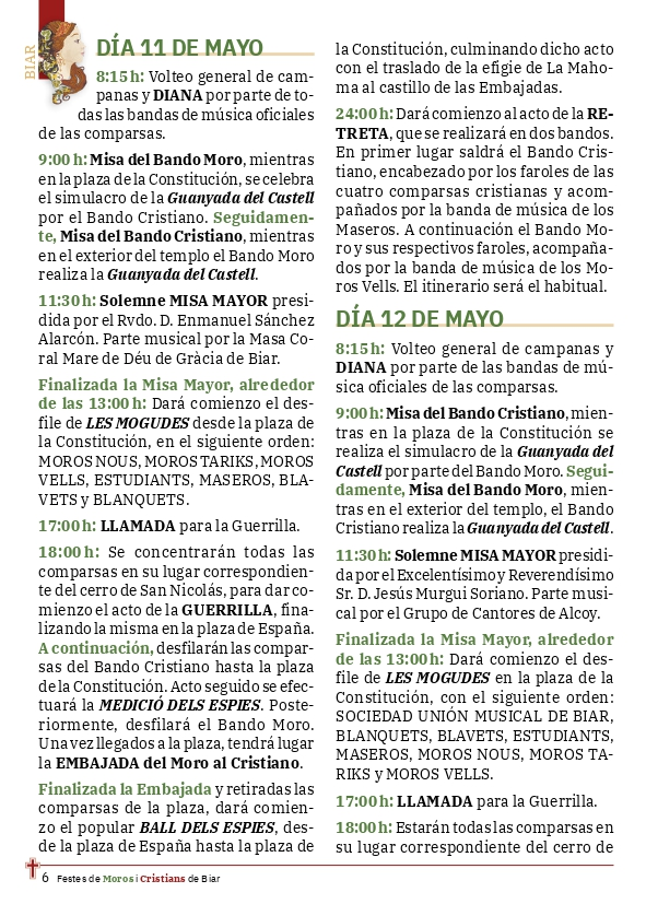 Fiestas de Moros y Cristianos de Biar 2025