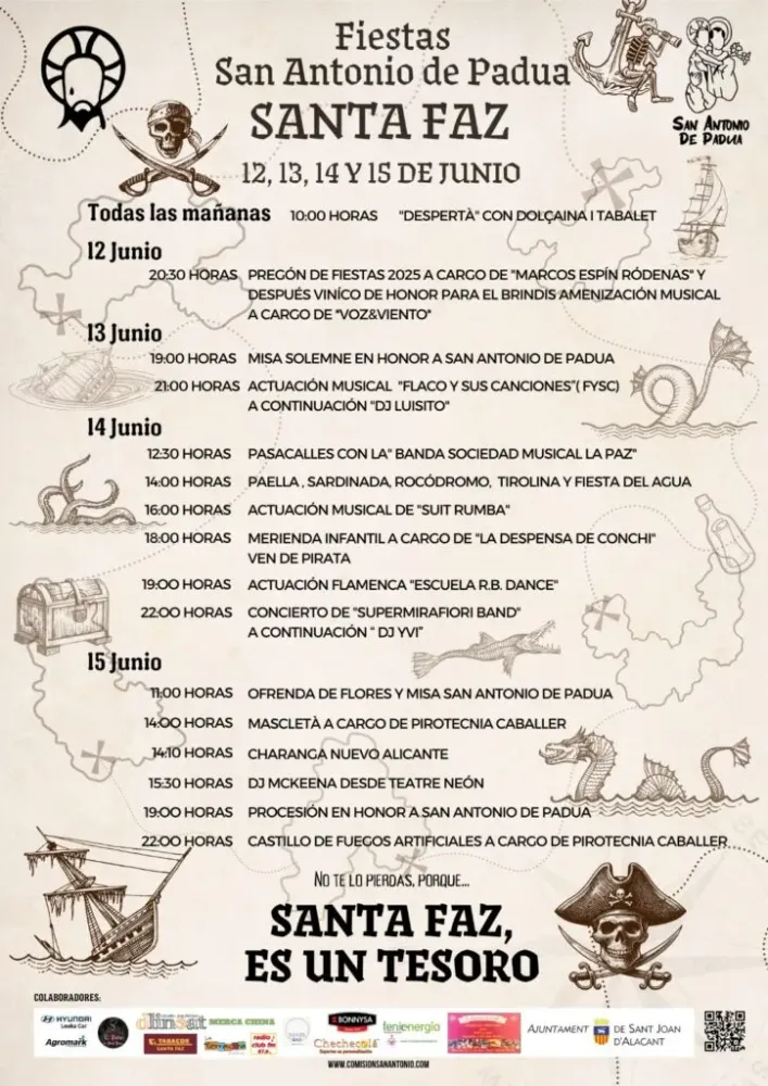 Fiestas de San Antonio de Padua 2025 en Santa Faz
