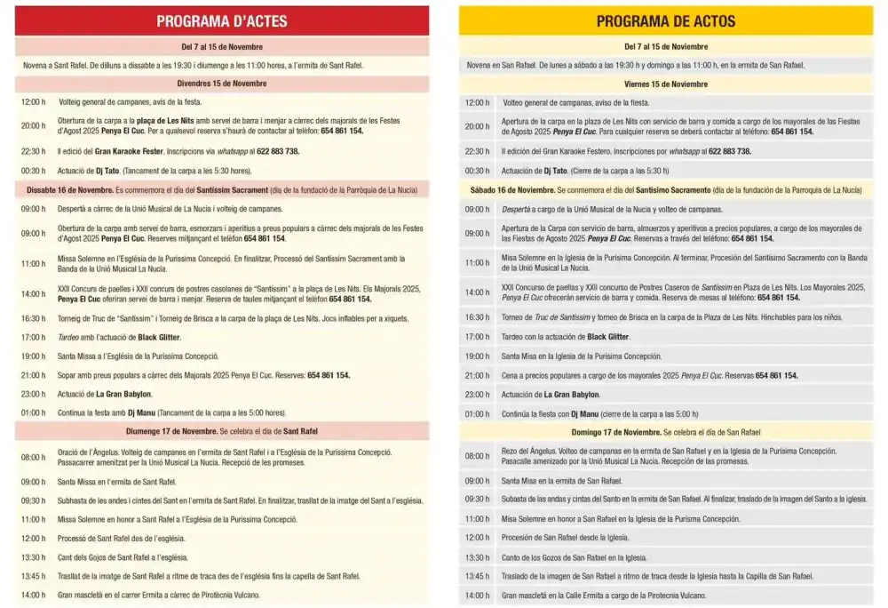 Fiestas de San Rafael de La Nucía 2024